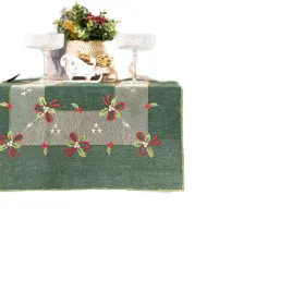 bieznik-na-stol-swiateczny-40x140-zielony-bieznik-z-haftem-kokardki-140x40