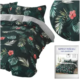 posciel-160x200-3-cz-poszewki-70x80-satyna-bawelniana-komplet-kwiaty-liscie
