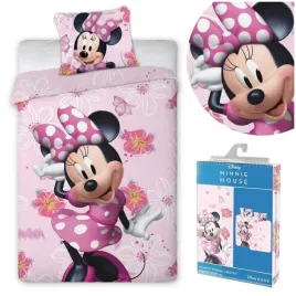 posciel-dziecieca-140x200-poszewka-70x90-bawelniana-myszka-minnie-rozowa