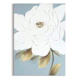 obraz-bialy-kwiat-50x70-blekitno-bialy-pionowy-malowany-na-plotnie