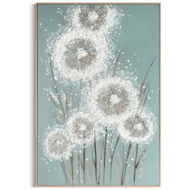 obraz-dmuchawce-82x122-szalwiowo-bialy-pionowy-w-ramie