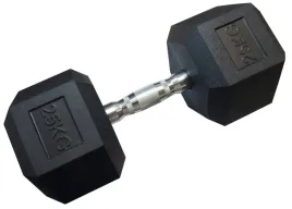 hantla-jednoreczna-szesciokatna-gumowana-ciezar-obciazenie-kubisport-25-kg