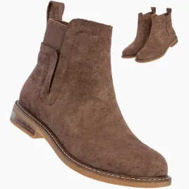botki-damskie-na-obcasie-wsuwane-buty-brazowe-lekkie-eko-skora-modne-38