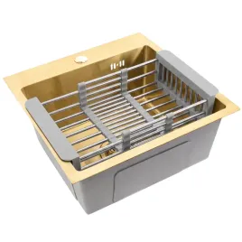 zlew-kuchenny-jednokomorowy-zloto-szczotkowane-leo-40cm-szare-akcesoria