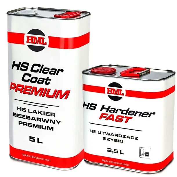 Lakier Bezbarwny HS Premium + Szybki Utwardzacz 7,5L - HML