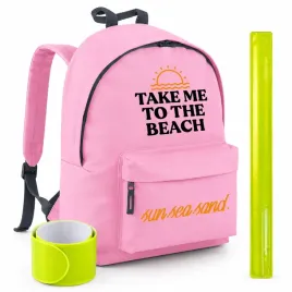 plecak-rozowy-20l-duzy-wygodny-take-me-to-the-beach-opaska-odblaskowa