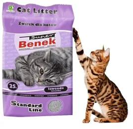 super-benek-lawenda-zwirek-bentonitowy-do-kuwety-zbrylajacy-25l