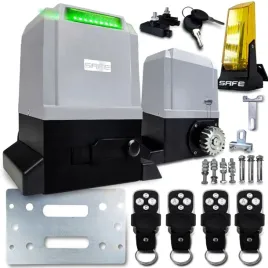naped-do-bramy-przesuwnej-800-kg-4-piloty-lampa-silownik-led-zestaw-safe