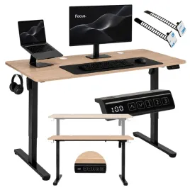 biurko-elektryczne-regulowane-140x60-cm-72-118-cm-blat-dab-naturalny