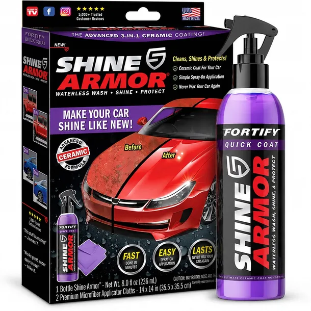 Wosk Ceramiczny 3W1 Do Lakieru Powłoka Hydrofobowa Auto Detailing Połysk