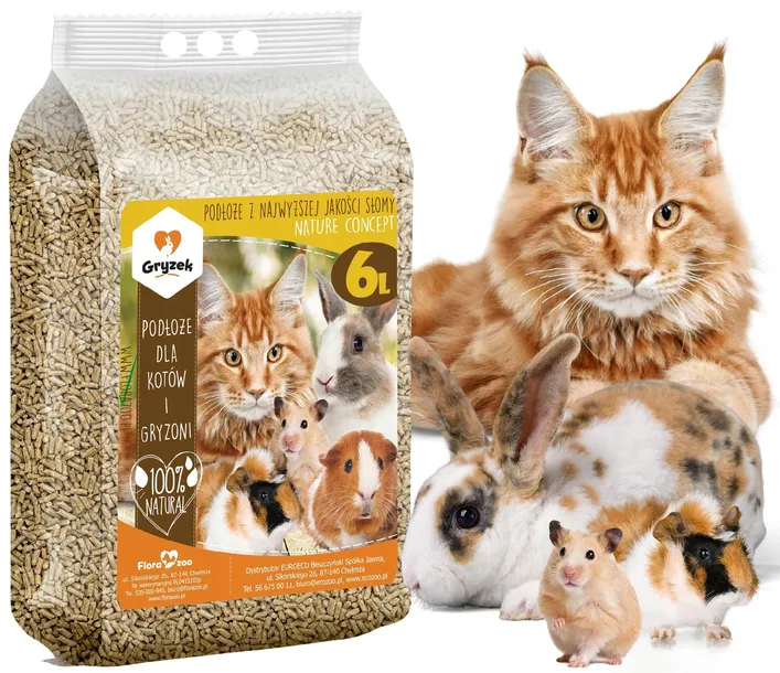 ŻWIREK DLA KOTA NATURALNY PELLET DO KUWETA KLATKA dla KRÓLIKA ŚWINKI