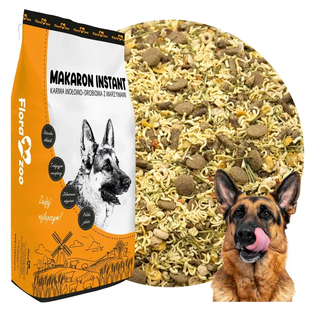 SUCHA KARMA DLA PSA MAKARON INSTANT BEZ GOTOWANIA Z MIĘSEM I WARZYWAMI