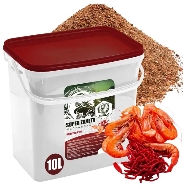 Zanęta Wędkarska OCHOTKA KRYL wiadro 10L method feeder na ryby KARPIA