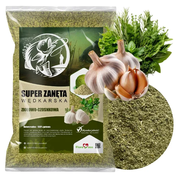ZANĘTA WĘDKARSKA NA RYBY KARPIA LESZCZA METHOD FEEDER - CZOSNEK ZIOŁA