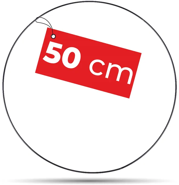 CZARNE kółko obręcz do łapaczy snów metalowe 50 cm