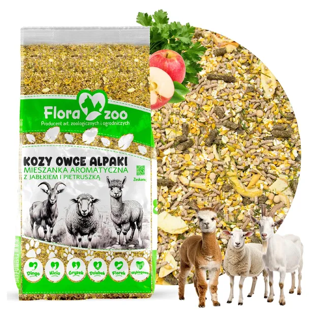 KARMA PASZA NATURALNA MIESZANKA ZBILANSOWANA WITAMINY DLA KÓZ OWIEC ALPAK