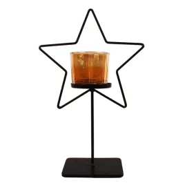 swiecznik-gwiazda-39-cm-czarny-metal-na-tealight