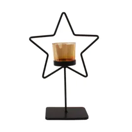 swiecznik-gwiazda-29-cm-czarny-metal-na-tealight