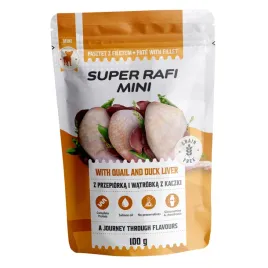 super-rafi-mini-mokra-karma-dla-psa-male-rasy-przepiorka-kaczka-100g
