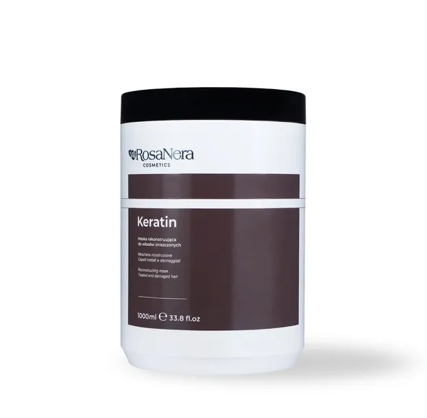 RosaNera Keratin Maska do włosów zniszczonych 1L.