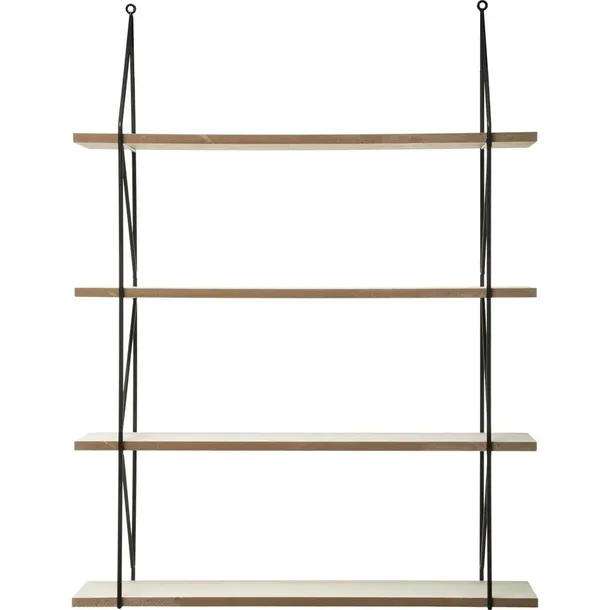 polka-scienna-wiszaca-na-ksiazki-60-cm-loftowa-dab-czarny-kolor-mebla-odcienie-brazu