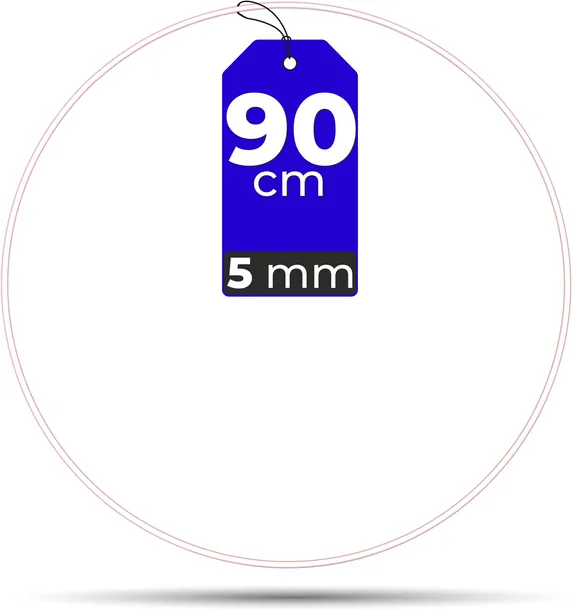 Obręcz BIAŁA 90 cm 5 mm metalowa GRUBA do makramy