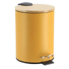 zolty-kosz-na-smieci-bambus-25l-cichy-domyk-metal