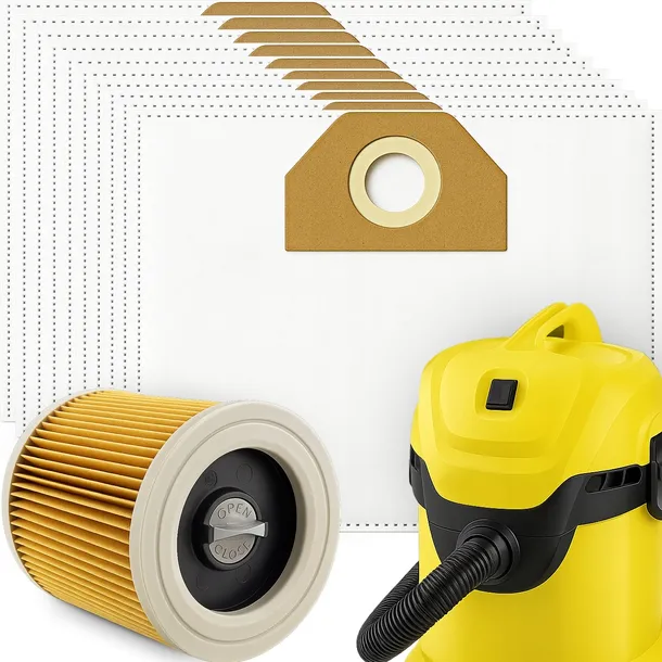 10x WORKI FILTR DO ODKURZACZA KARCHER WD3 SE4001 WD2 PLUS KWD3 V-17 V15 V12