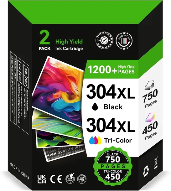 2x Tusz 304XL do HP Deskjet 2600 2620 2630 3720 3732 ENVY 5010 5020 5052