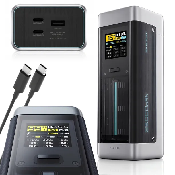 Cuktech CUK00P23GLBK 25000mAh PD 210W Czarny