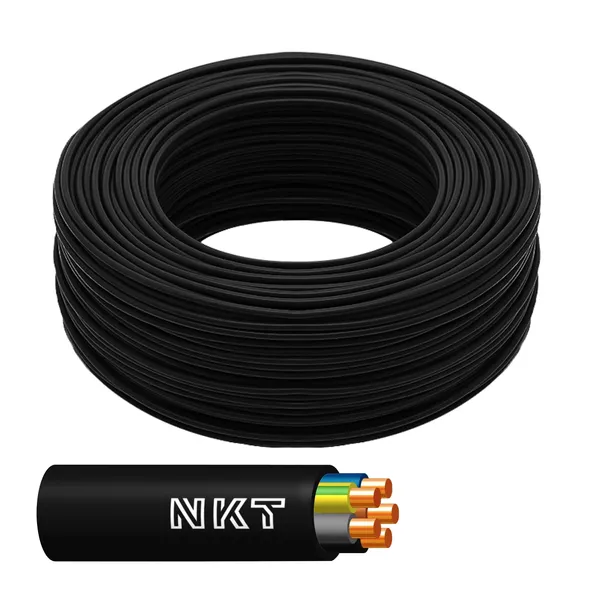 Kabel ziemny YKY 5x6 ziemny 0,6/1 okrągły przewód do ziemi za metr NKT