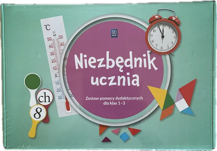 Niezbędnik ucznia klasa 1 2 3 zestaw pomocy dydaktycznych zegar WSIP