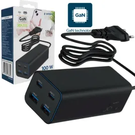 szybka-ladowarka-sieciowa-100w-2xusb-2xusb-c-power-deliver-pd-qc-3-0-gan