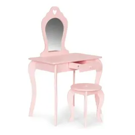 toaletka-dziecieca-ecotoys-rozowa-z-lustrem-i-taboretem-3