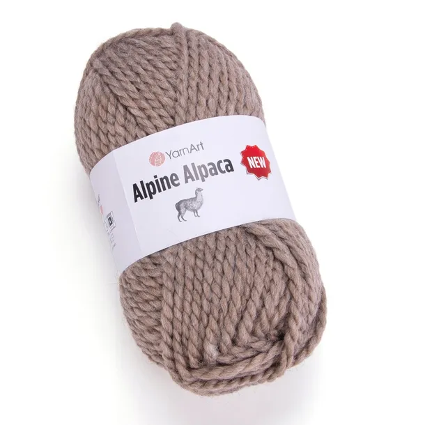 150g alpaka, wełna, akryl YarnArt Alpine Alpaca gruba 1432 jasny brąz