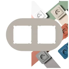 ramka-podwojna-okragla-uniwersalna-z-tworzywa-taupe-60mrto-2-karlik-mini