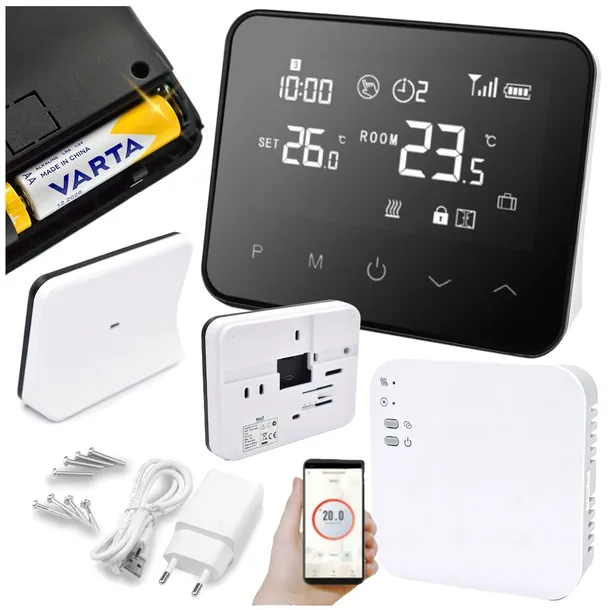 TERMOSTAT POKOJOWY TEMPERATURY BEZPRZEWODOWY WIFI REGULATOR TEMPERATURY