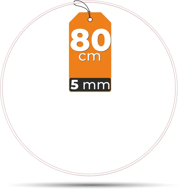 Obręcz BIAŁA do łapacza snów 80 cm 5 mm MEGA MOCNA