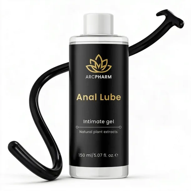 ZESTAW DLA ODWAŻNYCH DŁUGIE DILDO MIĘKKI KOREK ANALNY + ANAL LUBE 150ml