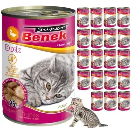 super-benek-bezzbozowe-kaski-z-kaczka-dla-kota-20-x-415g
