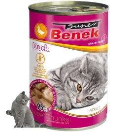 super-benek-bezzbozowe-kaski-z-kaczka-w-sosie-dla-kota-415g