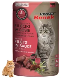 super-benek-bezzbozowe-fileciki-dla-kota-wolowina-85g