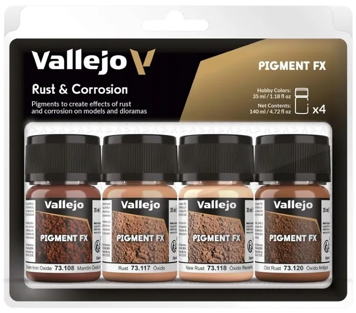 Vallejo 73194 Pigmenty 4 szt. Rust & Corrosion