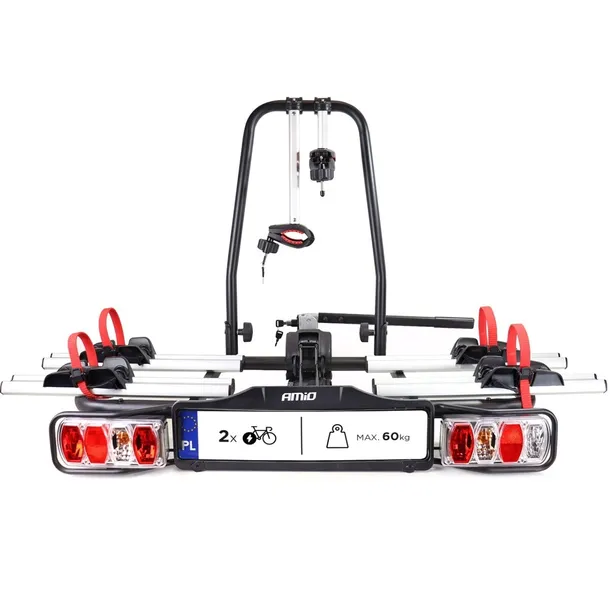 BAGAŻNIK NA 2 ROWERY ELEKTRYCZNE UCHWYT ROWEROWY NA HAK OBCIĄŻENIE 60KG