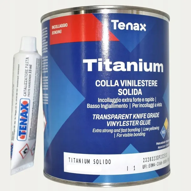 KLEJ do spieków i kamienia TENAX TITANIUM Clean White 611 bardzo mocny 1 L