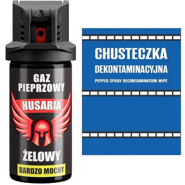 Husaria BARDZO MOCNY Gaz pieprzowy w żelu 40ml Gaz obronny ŻEL + CHUSTECZKA