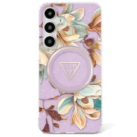 etui-guess-glitter-flowers-triangle-buttons-magsafe-do-samsung-galaxy-s25-u
