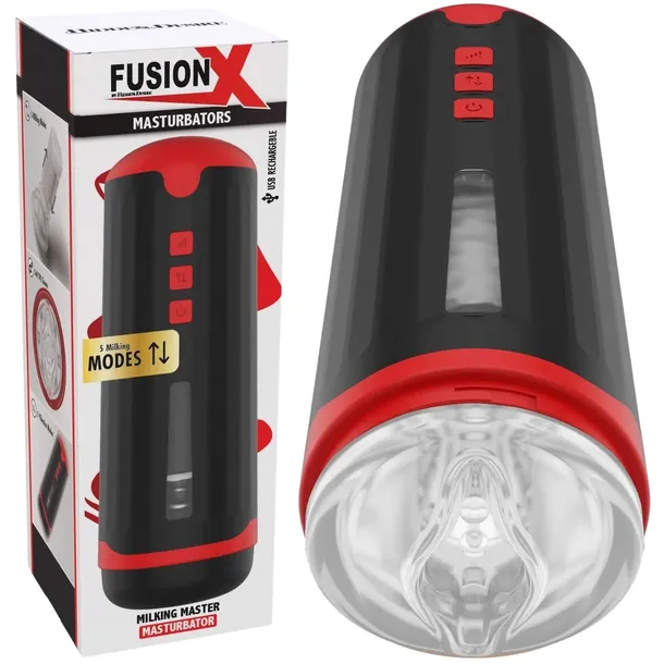 Masturbator realistyczny Milking Master z funkcją ruchów posuwistych, USB -