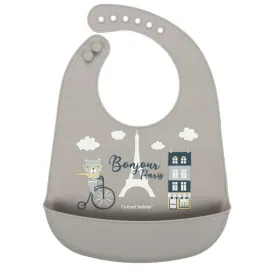 canpol-74-027-sliniak-silikonowy-z-kieszonka-bonjour-paris-bezowy