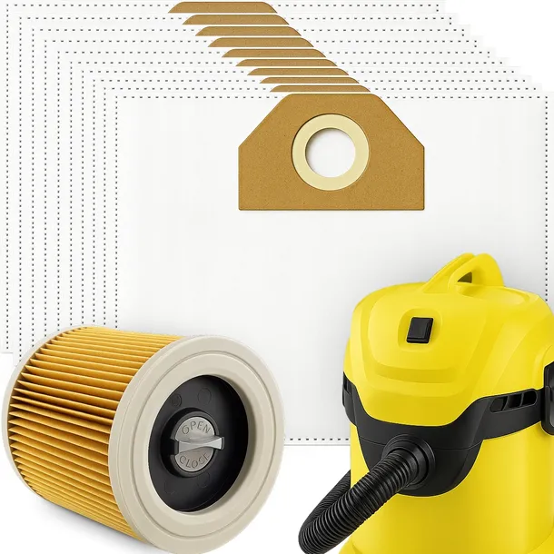 10x WORKI FILTR DO ODKURZACZA KARCHER WD3 SE4001 WD2 PLUS KWD3 V-17 V15 V12